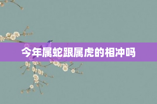 今年属蛇跟属虎的相冲吗