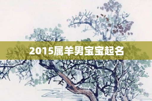 2015属羊男宝宝起名