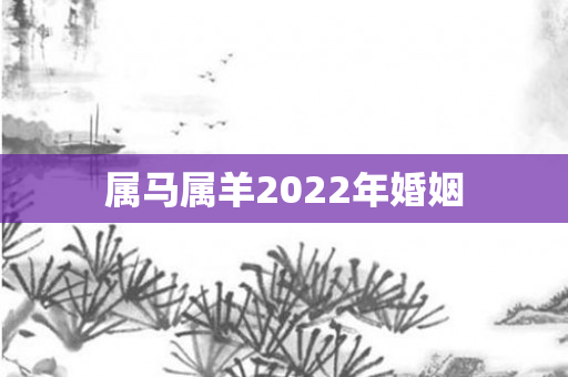 属马属羊2022年婚姻