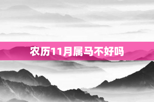 农历11月属马不好吗
