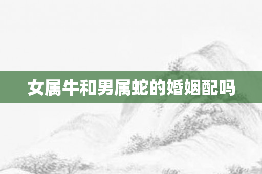 女属牛和男属蛇的婚姻配吗