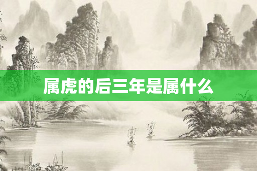 属虎的后三年是属什么
