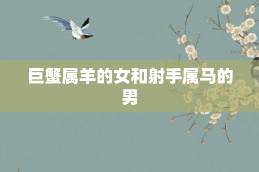 巨蟹属羊的女和射手属马的男