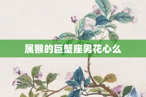 属猴的巨蟹座男花心么