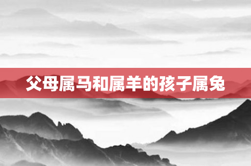 父母属马和属羊的孩子属兔