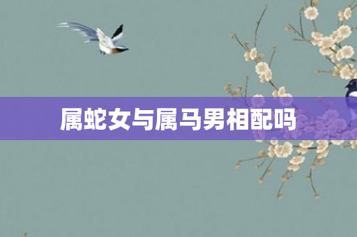 属蛇女与属马男相配吗
