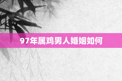 97年属鸡男人婚姻如何