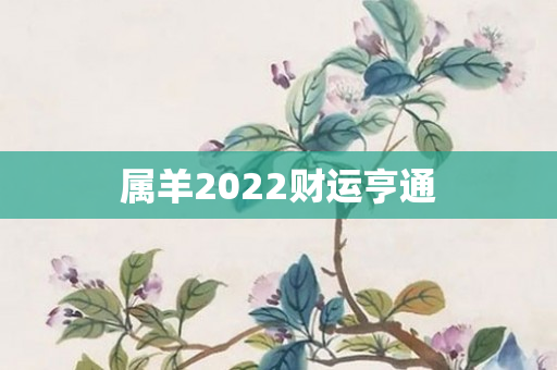 属羊2022财运亨通