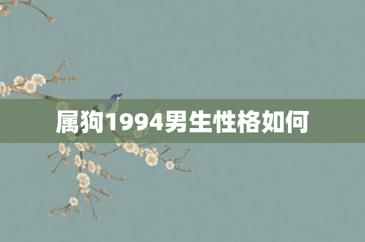 属狗1994男生性格如何