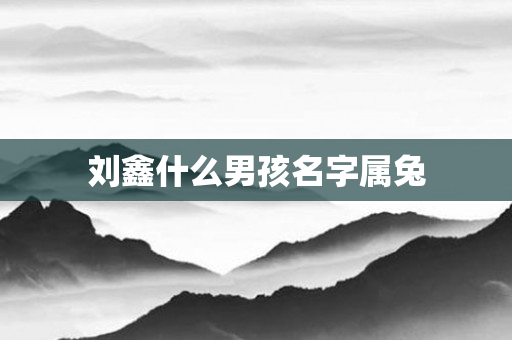 刘鑫什么男孩名字属兔