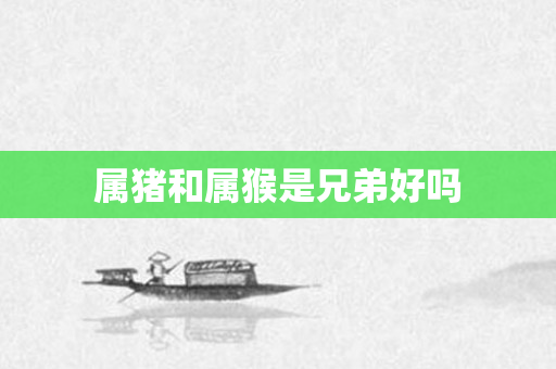 属猪和属猴是兄弟好吗
