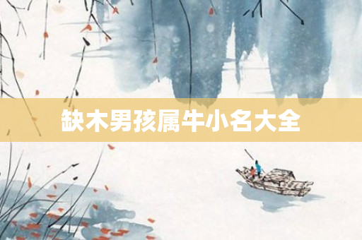 缺木男孩属牛小名大全