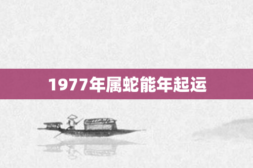 1977年属蛇能年起运