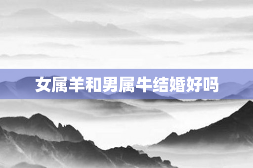 女属羊和男属牛结婚好吗
