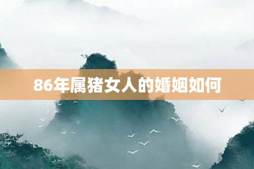 86年属猪女人的婚姻如何