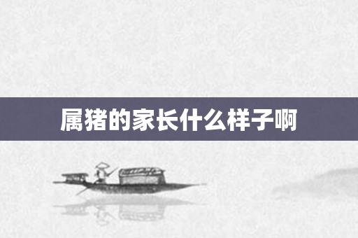 属猪的家长什么样子啊