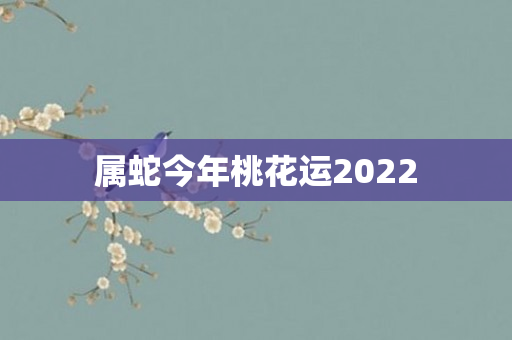 属蛇今年桃花运2022