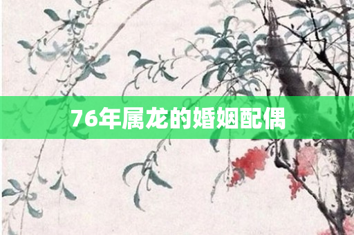 76年属龙的婚姻配偶