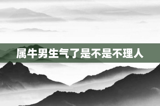 属牛男生气了是不是不理人