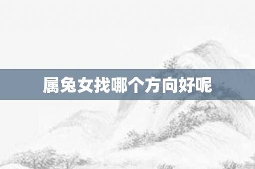 属兔女找哪个方向好呢