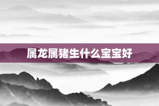 属龙属猪生什么宝宝好