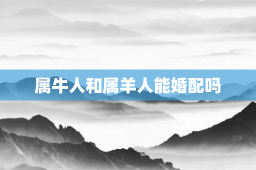 属牛人和属羊人能婚配吗