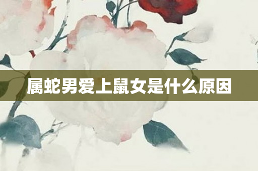 属蛇男爱上鼠女是什么原因