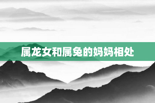 属龙女和属兔的妈妈相处
