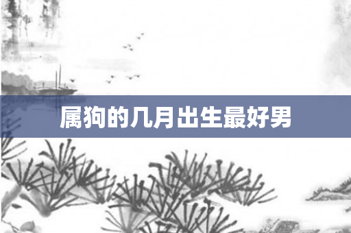 属狗的几月出生更好男