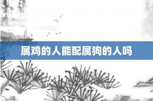 属鸡的人能配属狗的人吗