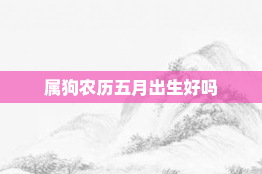 属狗农历五月出生好吗