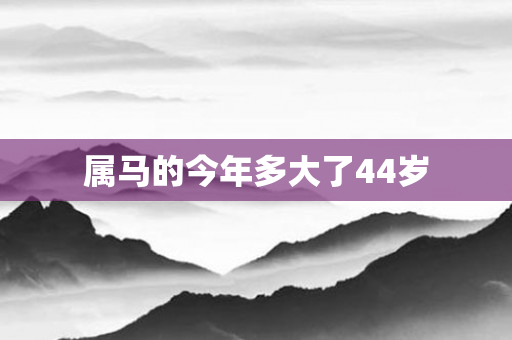 属马的今年多大了44岁