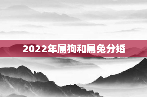 2022年属狗和属兔分婚