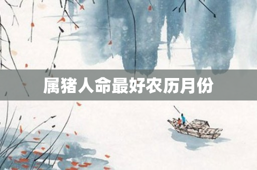 属猪人命更好农历月份