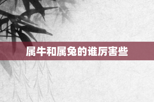 属牛和属兔的谁厉害些