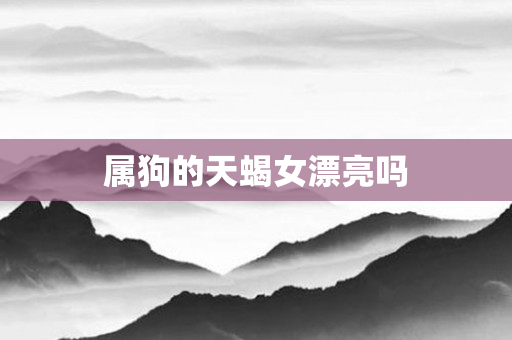 属狗的天蝎女漂亮吗