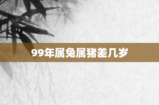 99年属兔属猪差几岁