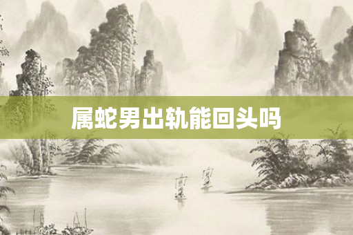 属蛇男出轨能回头吗