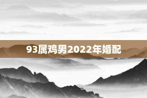 93属鸡男2022年婚配