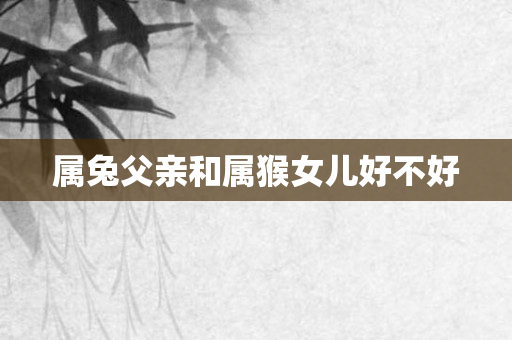 属兔父亲和属猴女儿好不好