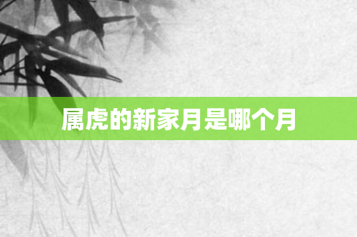 属虎的新家月是哪个月