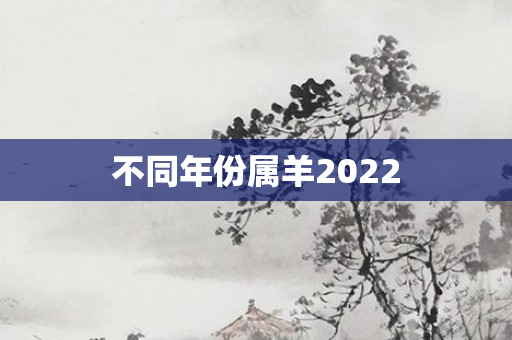 不同年份属羊2022