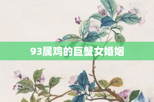 93属鸡的巨蟹女婚姻