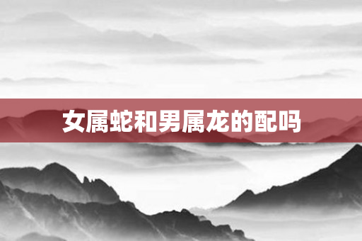 女属蛇和男属龙的配吗