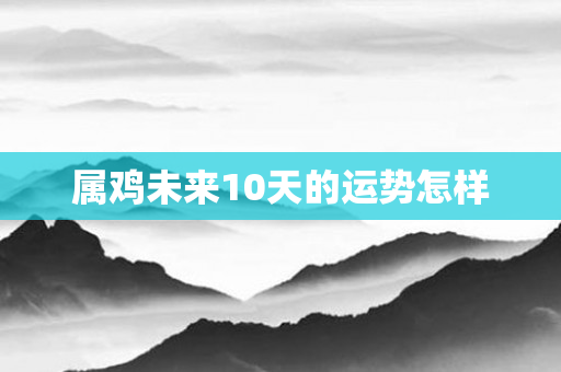属鸡未来10天的运势怎样