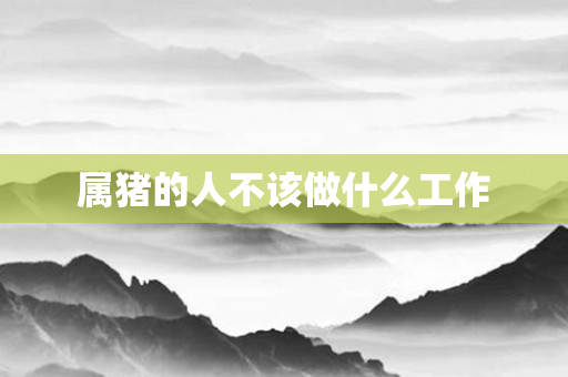 属猪的人不该做什么工作