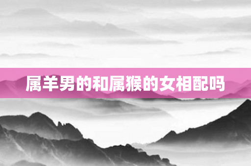 属羊男的和属猴的女相配吗