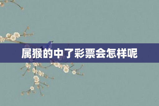 属猴的中了彩票会怎样呢