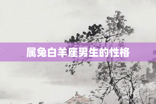 属兔白羊座男生的性格