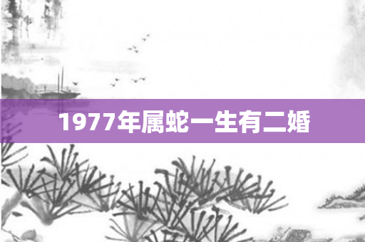 1977年属蛇一生有二婚